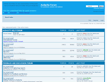 Tablet Screenshot of forum.audacityteam.org